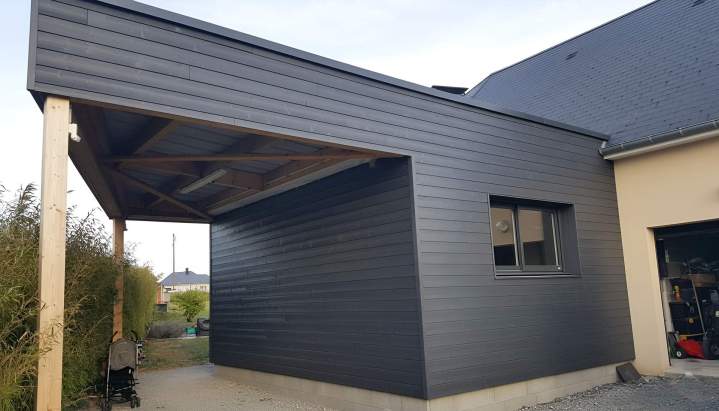 Agrandissement maison ossature bois Caen